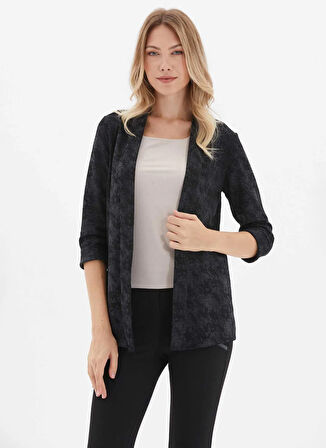 Selen Standart Siyah Kadın Ceket 25KSL1559