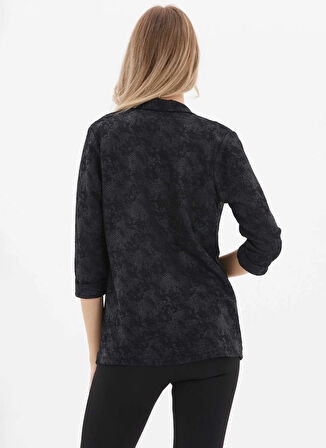 Selen Standart Siyah Kadın Ceket 25KSL1559