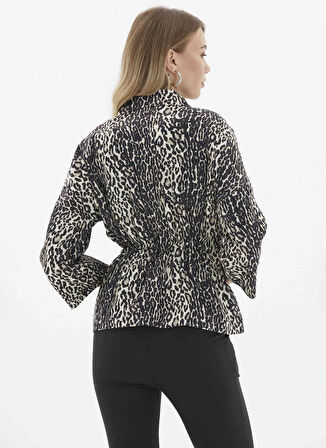 Selen Standart Siyah Kadın Ceket 25KSL1560