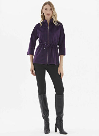 Selen Standart Mor Kadın Ceket 25KSL1561