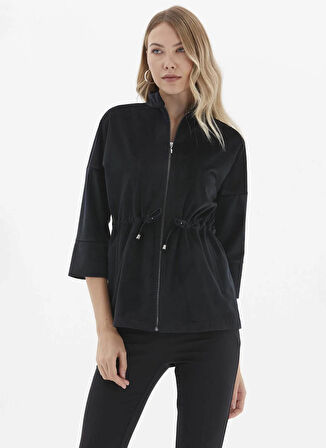 Selen Standart Siyah Kadın Ceket 25KSL1561