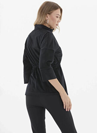 Selen Standart Siyah Kadın Ceket 25KSL1561