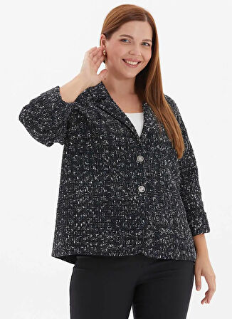 Selen Normal Siyah Kadın Ceket 25KSL1562