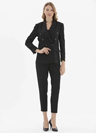 Selen Standart Siyah Kadın Ceket 25KSL1563