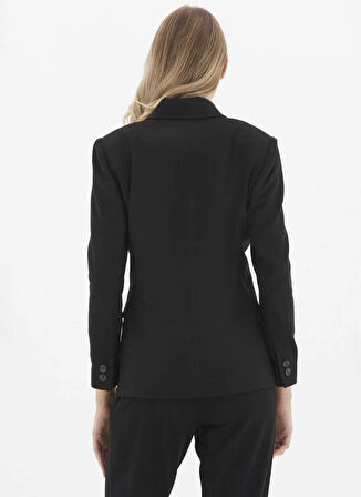 Selen Standart Siyah Kadın Ceket 25KSL1563