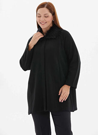 Selen Siyah Kadın Hırka 25KSL4182