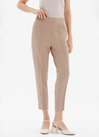 Selen Normal Bel Standart Bej Kadın Pantolon 25KSL5482