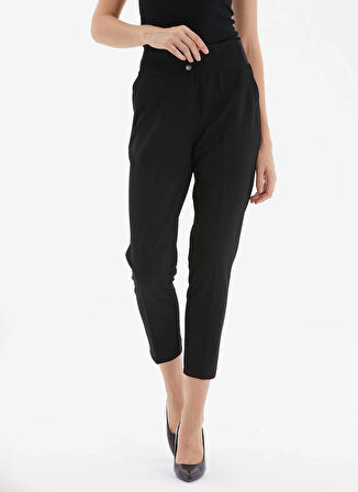 Selen Normal Bel Standart Siyah Kadın Pantolon 25KSL5482