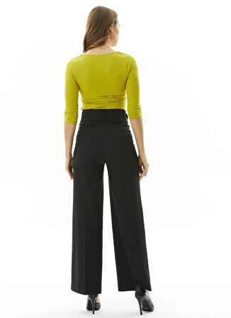 Selen Normal Bel Standart Siyah Kadın Pantolon 25KSL5486