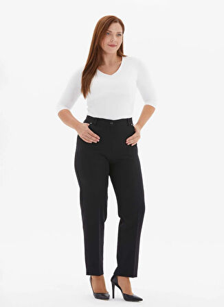 Selen Normal Bel Normal Siyah Kadın Pantolon 25KSL5488