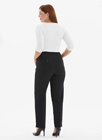 Selen Normal Bel Normal Siyah Kadın Pantolon 25KSL5488