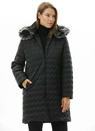 Selen Siyah Kadın Mont 25KSL6172