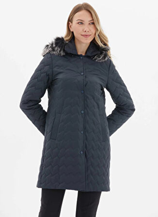 Selen Lacivert Kadın Mont 25KSL6172