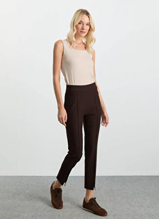 Selen Normal Bel Standart Kahve Kadın Pantolon 25KSL5505