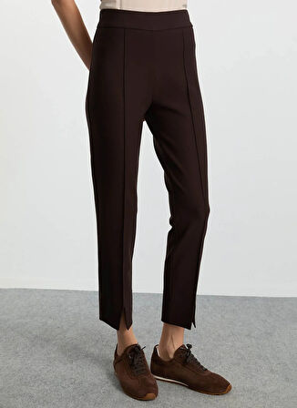 Selen Normal Bel Standart Kahve Kadın Pantolon 25KSL5505