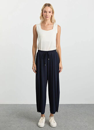 Selen Normal Bel Standart Lacivert Kadın Pantolon 25KSL5506