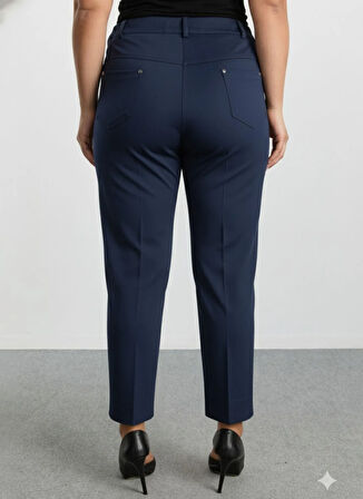 Selen Normal Bel Normal Lacivert Kadın Pantolon 25KSL5503