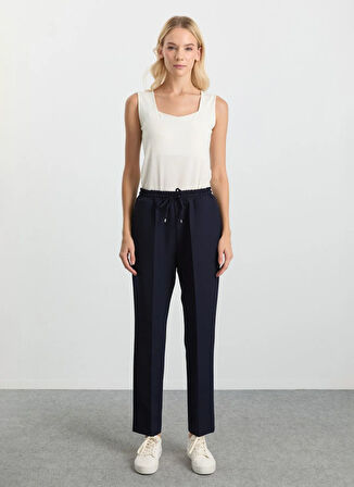 Selen Normal Bel Standart Lacivert Kadın Pantolon 25KSL5504