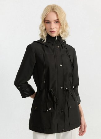 Selen Siyah Kadın Trençkot 26YSL9575