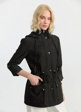 Selen Siyah Kadın Trençkot 26YSL9575