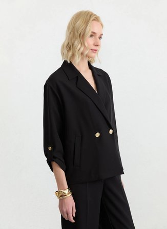 Selen Siyah Kadın Ceket 26YSL1593