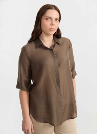 Selen Kahverengi Kadın Bluz 26YSL8354