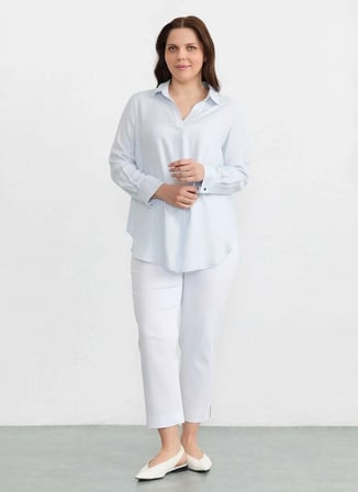Selen Mavi Kadın Çizgili Bluz 26YSL8380