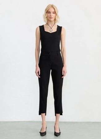 Selen Siyah Kadın Pantolon 26YSL5574