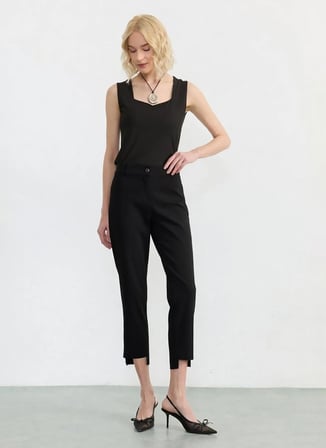Selen Siyah Kadın Pantolon 26YSL5574