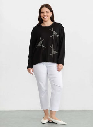 Selen Siyah Kadın Taşlı Bluz 26YSL8393
