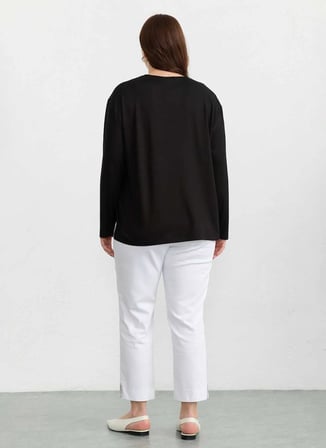 Selen Siyah Kadın Taşlı Bluz 26YSL8393