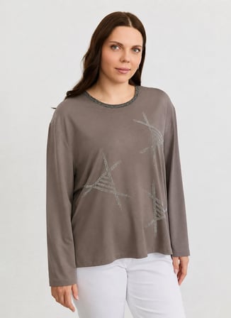 Selen Vizon Kadın Taşlı Bluz 26YSL8393