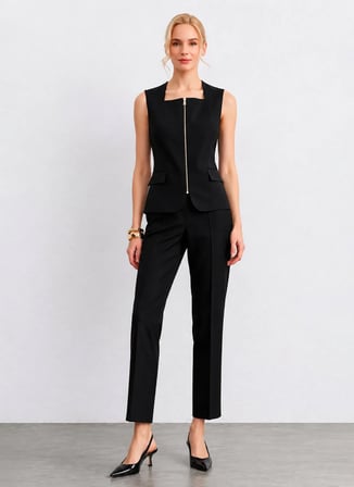 Selen Siyah Kadın Pantolon 26YSL5601