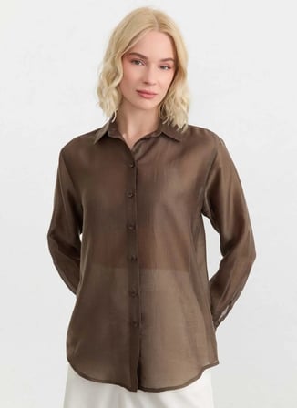 Yeşil Kadın Lyocell Karışımlı Bluz 26YSL8435