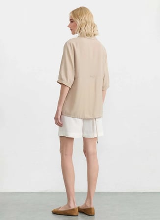 Sarı Kadın Modal Karışımlı Bluz 26YSL8436