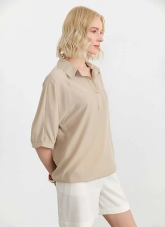 Sarı Kadın Modal Karışımlı Bluz 26YSL8436