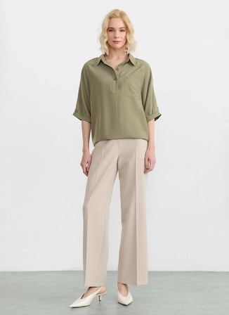 Selen Haki Kadın Bluz 26YSL8436