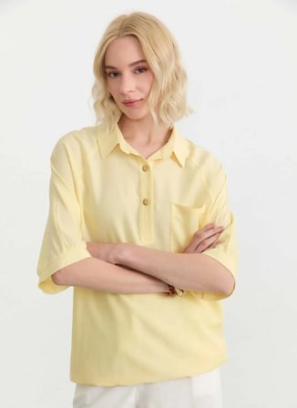 Selen Sarı Kadın Bluz 26YSL8436