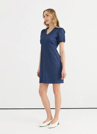 İndigo Kadın %100 Pamuk Standart Elbise 26YSL7801