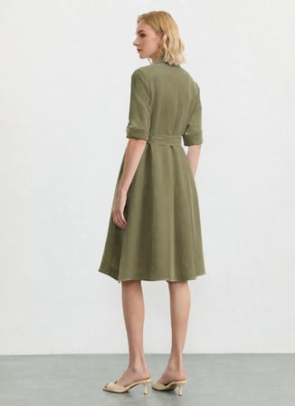 Selen Haki Kadın Elbise 26YSL7821