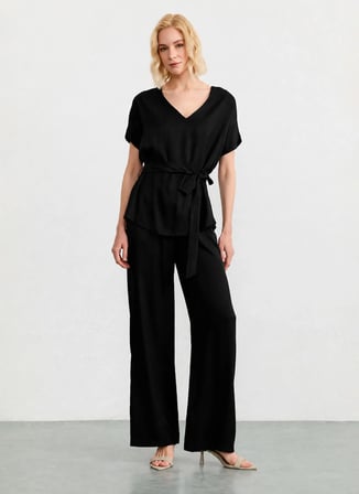 Selen Siyah Kadın Pantolon 26YSL5602