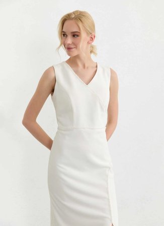 Selen Ekru Kadın Elbise 26YSL7828