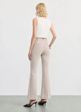 Selen Ekru Kadın İspanyol Paça Pantolon 26YSL5623