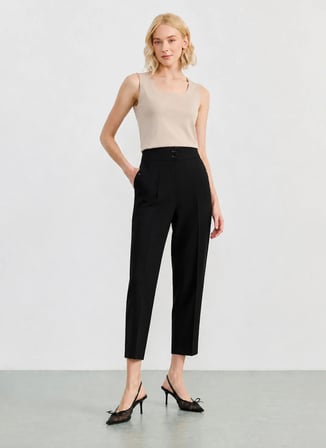 Selen Siyah Kadın Pantolon 26YSL5624
