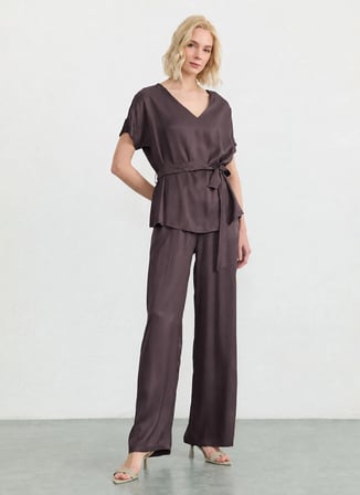 Selen Kahverengi Kadın Pantolon 26YSL5602