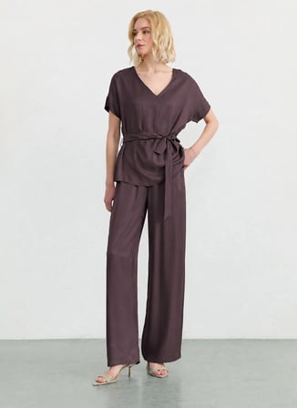 Selen Kahverengi Kadın Pantolon 26YSL5602