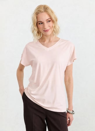 Selen Pembe Kadın V Yaka Bluz 26YSL8473