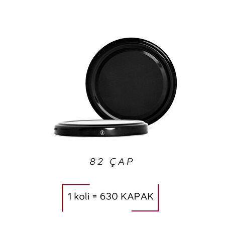 Paşabahçe Cam Kavanoz Kapağı 82 Mm Siyah