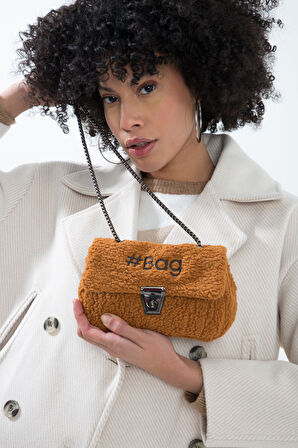 Baghashtag Kahverengi Mini Peluş Çanta