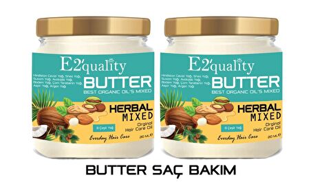 E2'quality Butter Saç Bakım Yağı İkili Paket 210 ml x 2 Adet